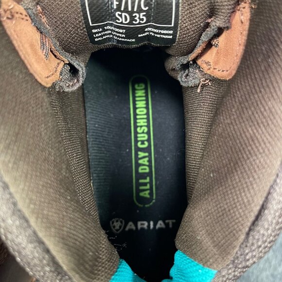 Ariat‎ Work Mid Lace SD Composite Toe Brown Leather Work Boots Size 8 B Womens - Picture 9 of 9